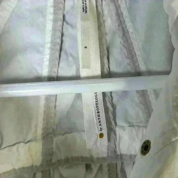 Anthropologie White Bomber Light Jacket Women Windbreaker Size Small - Picture 8 of 11